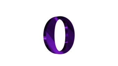 6 numara 3 boyutlu mor gradyan.