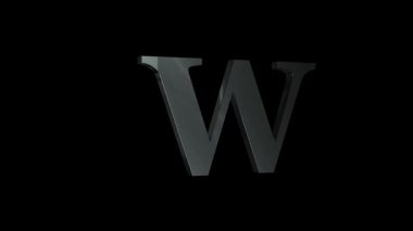 Koyu arkaplanda siyah alfabe oluşturuluyor