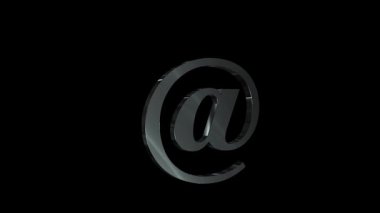 Metal bir alfabenin 3 boyutlu çizimi - E harfi ve siyah arkaplan