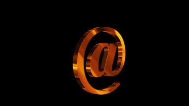 Altın, altın, alfabe sembolü. 3d illüstrasyon