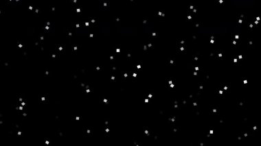 Düşen kar taneleriyle soyut siyah arkaplan.