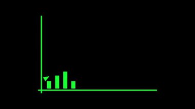 Yeşil gradyan renk simgesine sahip bar çizelgesi.