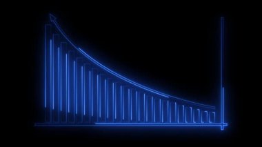 Soyut mavi eğri. 3d oluşturma.