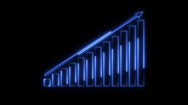 Kablo hologram tarzında neon ok. Güzel 3D görüntüleme