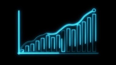 Neon ok işareti yükseliyor.