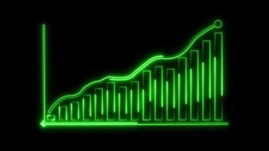 Neon ok işareti yükseliyor.