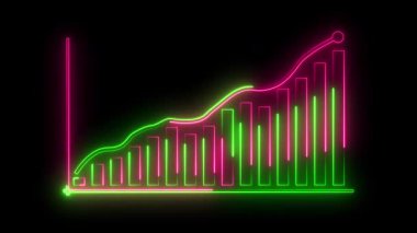 Neon ok işareti yükseliyor.