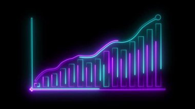 Neon ok işareti yükseliyor.