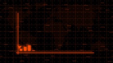Siyah arkaplandaki grafik. vektör illüstrasyonu
