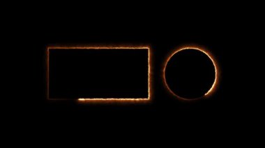 Siyah arkaplanda neon ışık harfi.