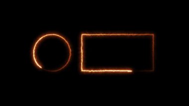 Koyu arkaplanda neon ışıkları çerçevesi