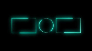 parlayan neon 3D görüntüleme.