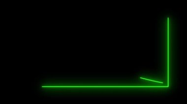 Neon ışığı işareti. Parlayan bir okla parlayan ok işareti