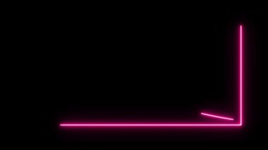 Neon ok simgesi. Vektör çizimi. Neon ışığı işareti. vektör