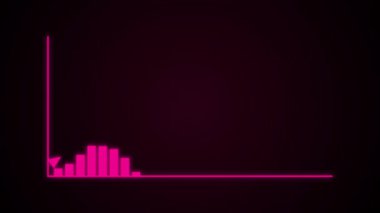 3 boyutlu illüstrasyon. pembe grafik çizelgesi.