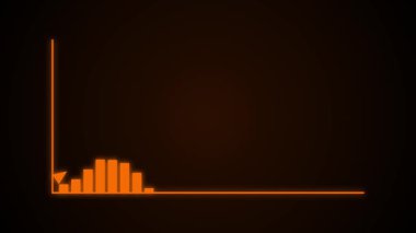 Parlak çizgileri olan çubuk grafik çizelgesi