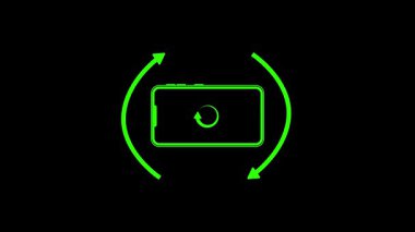 Koyu arkaplanda basit vektör simgesi düğmesi