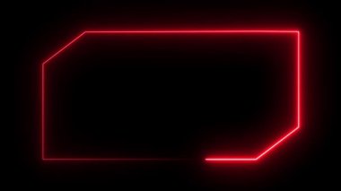 neon parlayan dikdörtgen çerçeve