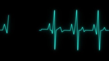 kalp atışı siyah arkaplanda.