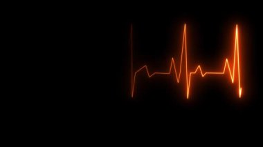 Siyah zemin üzerinde kırmızı ışıklar parlayan kalp şekli