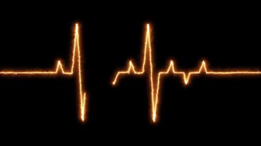 Siyah arkaplanda kalp atışı