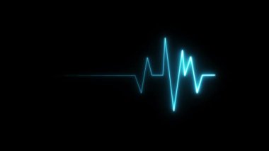 Nabzı atan parlak neon bir kalp..