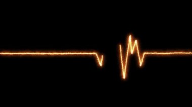 Siyah çizgileri olan parlayan kırmızı kalp. Soyut arkaplan. 3d oluşturma