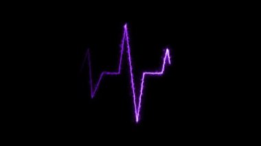 Siyah arkaplanda neon kalp sembolü.