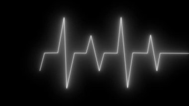 Soyut kalp kardiyogramı. 3d oluşturma