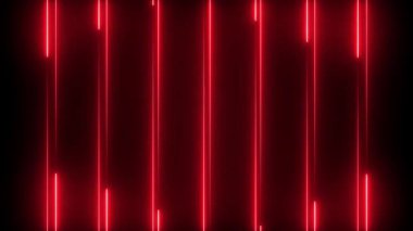Siyah arkaplanda neon kırmızı parlak çizgiler