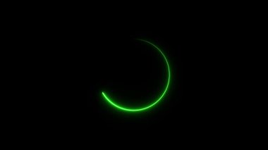 soyut neon yeşil daire.