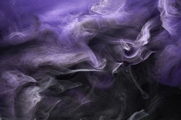 stock image Purple lilac multicolored smoke abstract background, acrylic paint underwater explosion