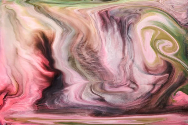 Multicolore Encre Alcool Fond Abstrait Texture Marbre Rose Taches Ondulées — Photo