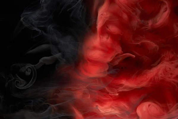 Kırmızı Siyah Soyut Arka Plan Lüks Duman Altında Akrilik Boya — Stok fotoğraf