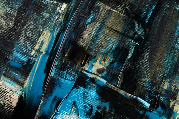Encre Alcool Abstrait Fond Luxe Bleu Noir Contrastant Coups Pinceau — Photo