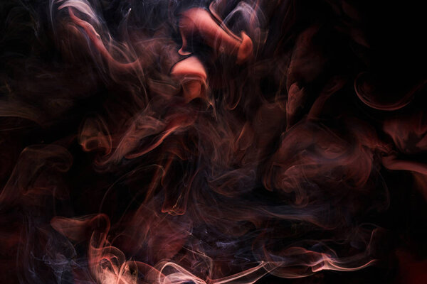 Red black abstract background, luxury smoke, acrylic paint underwater explosion, cosmic swirling ink