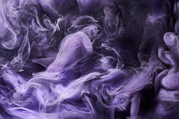 Viola Fumo Multicolore Sfondo Astratto Vernice Acrilica Esplosione Subacquea — Foto Stock