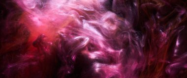 Kırmızı mürekkebin karşıtlığı soyut arkaplan. Parfüm, nargile ve kozmetik ürünleri için çok renkli akrilik boya arka planı. Gizemli duman bulutları, renkli sis