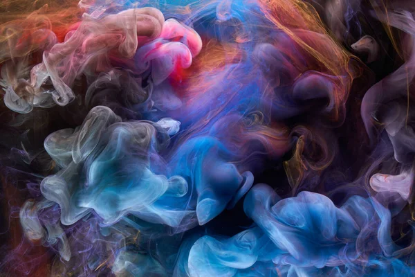 Contrastando Tinta Multicolorida Fundo Abstrato Fundo Tinta Acrílica Para Perfume — Fotografia de Stock