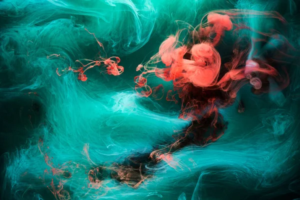 Smaragdově Červené Inkoust Abstraktní Pozadí Akrylové Pozadí Pro Parfém Hookah — Stock fotografie