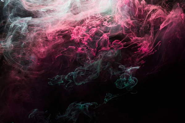 多色インクの抽象的な背景とは対照的です フック 化粧品のためのアクリル絵具の背景 神秘的な煙雲 カラフルな霧 — ストック写真