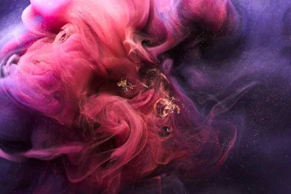 Růžové Šeříkové Abstraktní Pozadí Luxusní Kouř Akrylová Barva Pod Vodou — Stock fotografie