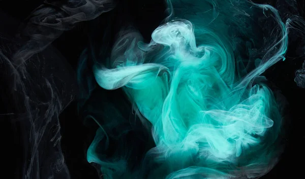 Smaragd Elvont Háttér Luxus Füst Akril Festék Víz Alatti Robbanás — Stock Fotó
