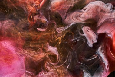 Rengarenk mürekkep soyut arkaplanı karşıtlığı. Parfüm, nargile ve kozmetik ürünleri için akrilik boya arka planı. Gizemli duman bulutları, renkli sis