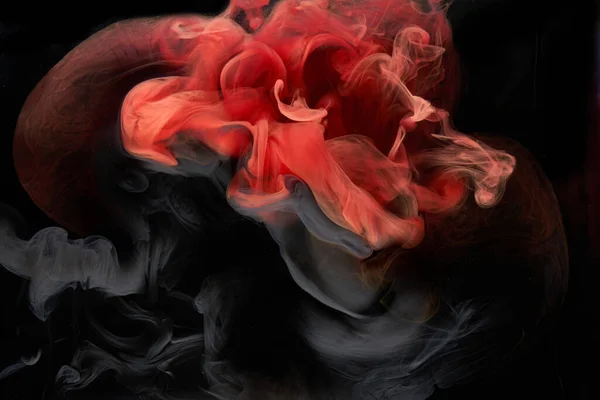 Tinta Preta Vermelha Fundo Abstrato Fundo Tinta Acrílica Para Perfume — Fotografia de Stock