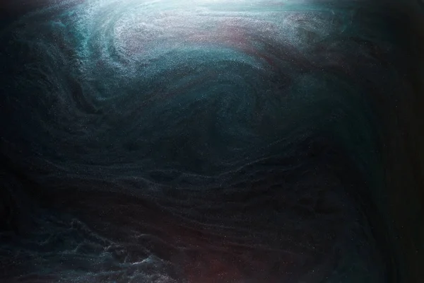 Abstracto Océano Cielo Del Espacio Exterior Fondo Tinta Alcohol Negro — Foto de Stock