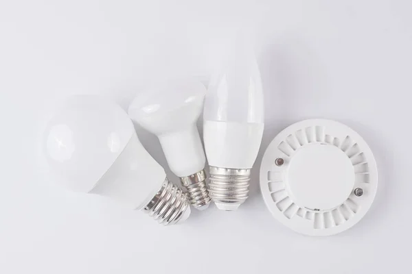 Zestaw Świateł Elektrycznych Przyciemniaczem Sterowane Oświetlenie Koncepcja Oszczędzania Energii Urządzenie — Zdjęcie stockowe