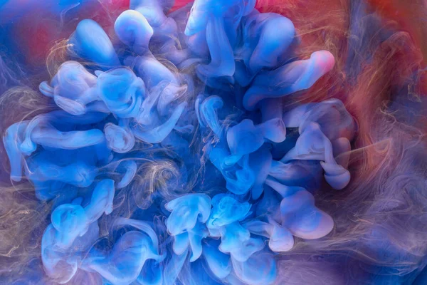 Blauwe Rode Inkt Abstracte Achtergrond Acryl Verf Achtergrond Voor Parfum — Stockfoto