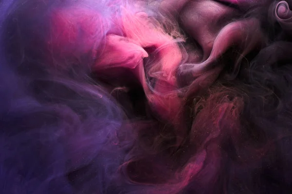 Rosa Flieder Abstrakten Hintergrund Luxus Rauch Acrylfarbe Unter Wasser Explosion — Stockfoto