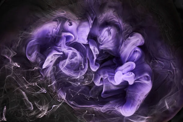 Fondo Abstracto Humo Multicolor Lila Púrpura Pintura Acrílica Explosión Bajo — Foto de Stock